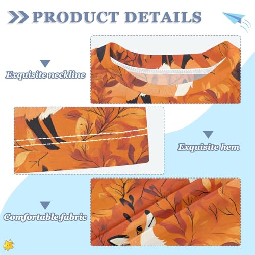 ALAZA Kids Rash Guard Boys Toddler Swim Shirts Short Sleeve Fox Orange UPF 50+ 3T3