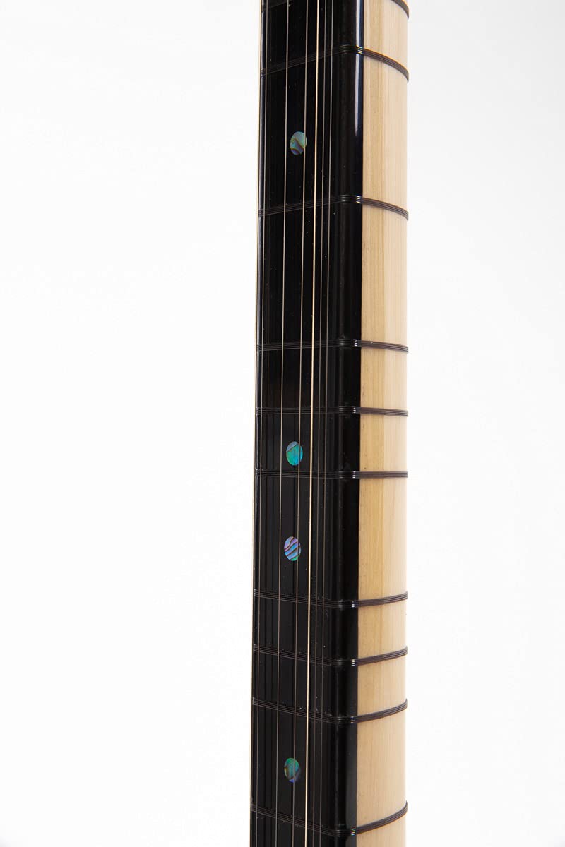 Turkish Short Neck Baglama Saz made of Maple Wood, Cedar Top, With Soft case, free Extra strings & Picks Mizrab - Image 4