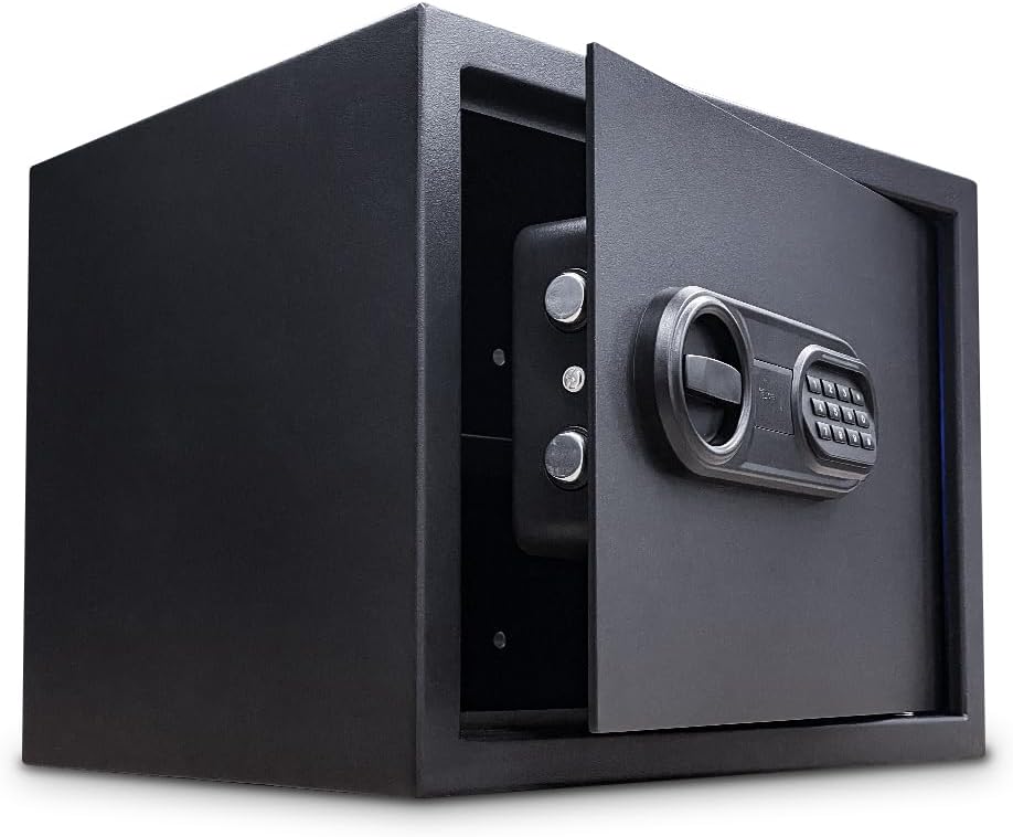 【新品】家庭用金庫　中型36L 指紋認証　音声ガイド機能付き 金庫中型 36L 指紋認証 家庭用 4種類解錠 家庭用人気 アラーム機能