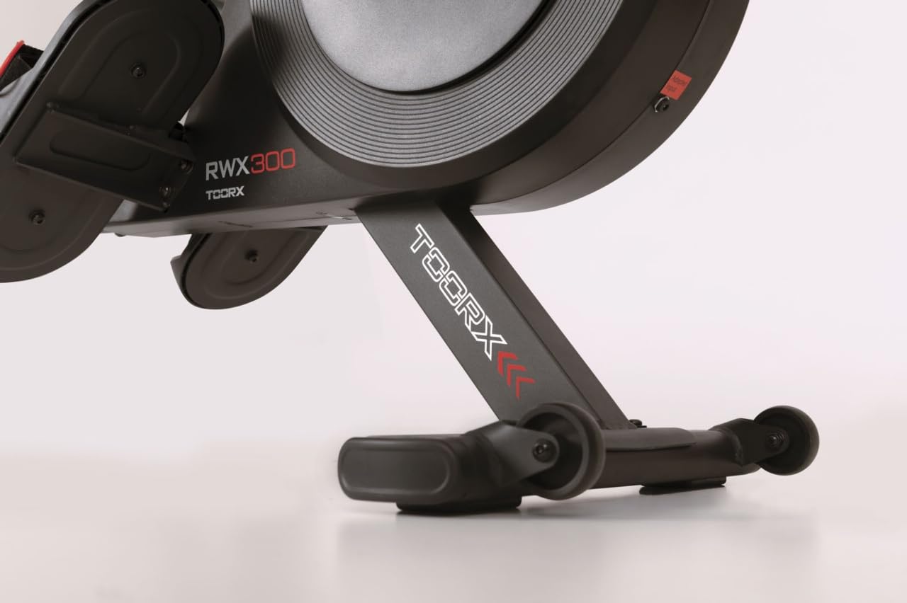Toorx [Vogatore Magnetico RWX-300] Rower Remoergometro Pieghevole Salvaspazio per Casa, Resistenza ad Aria 16 Livelli, Bluetooth App, Fascia Cardio, Console LCD, Volano 5kg, Max 120kg | Canottaggio