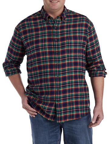 Harbor Bay Multi-Plaid Flannel Sport Shirt