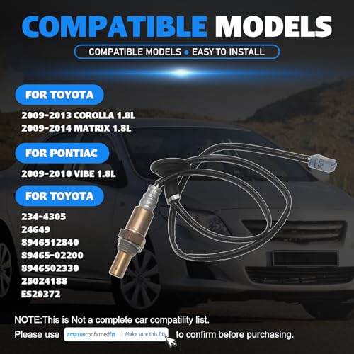 Sensor de Oxígeno Downstream para Toyota Corolla 1.8L 2009-2013 miniatura 2
