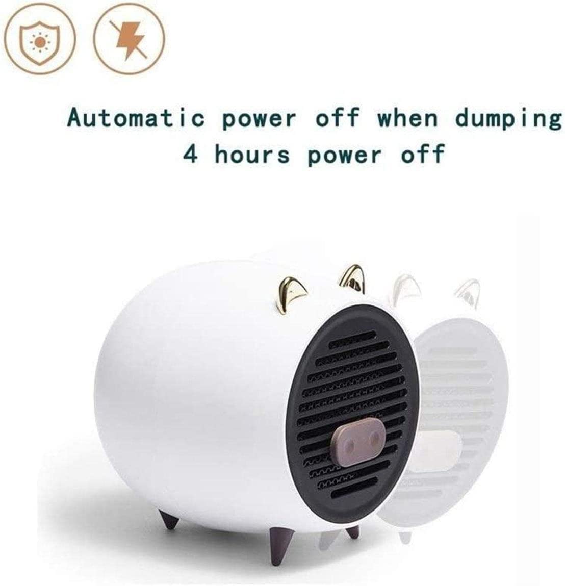 Stufetta Riscaldatore elettrico adorabile Riscaldatore a ventola per animali a forma di maialino Riscaldatore a ventola elettrico portatile mini silenzioso per Ventola riscaldante portatile