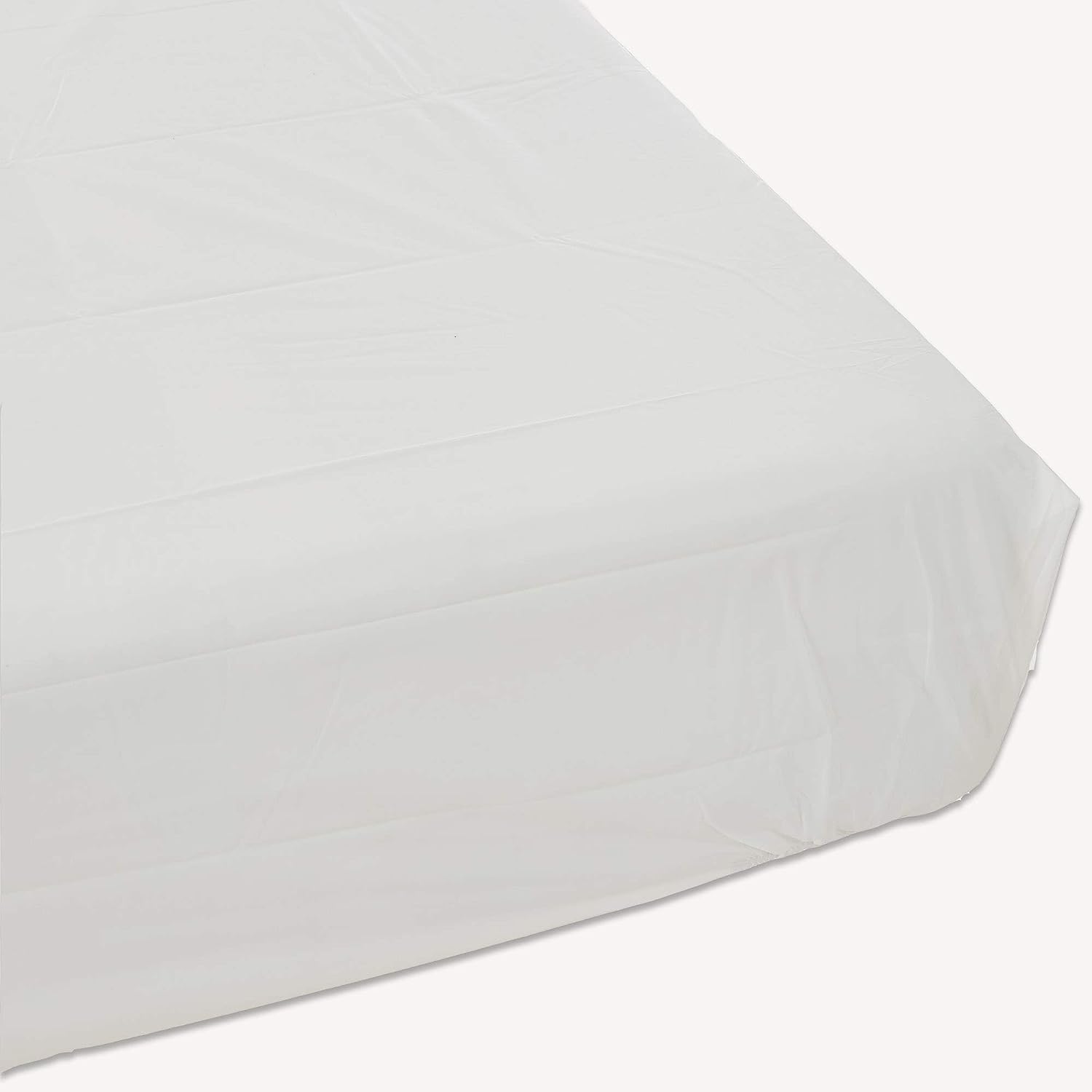 Bargoose Home Textiles, Inc. | Fitted Waterproof Full Mattress Cover | Vinyl Bed Protector | Guards Against Liquids and More | White (16" Deep)