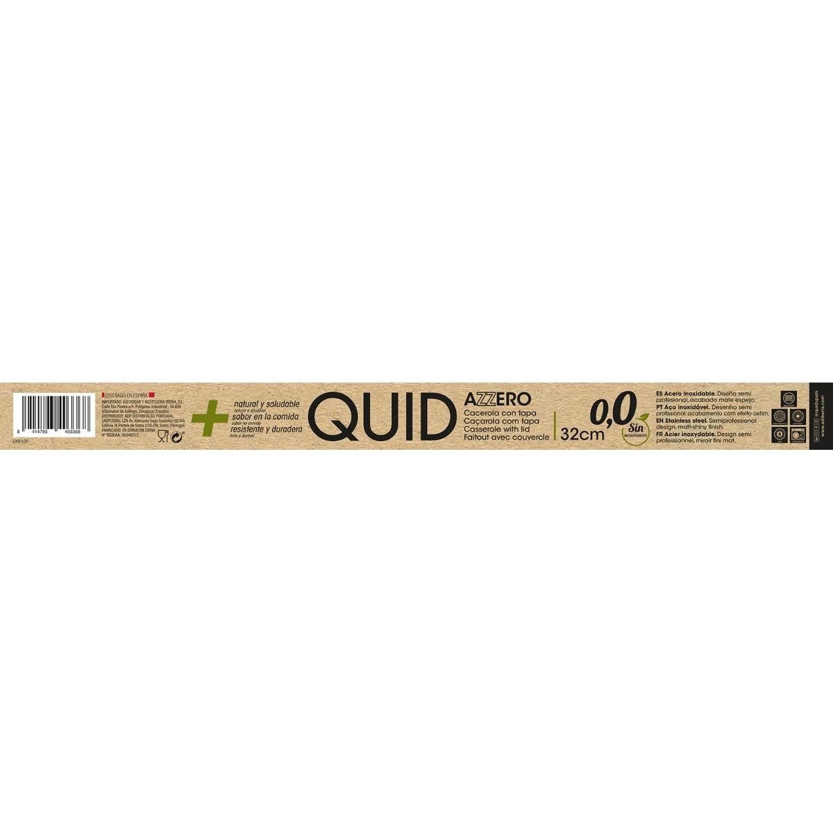 Quid Azzero Cacerola Acero Inoxidable 32x15,5cm Acero