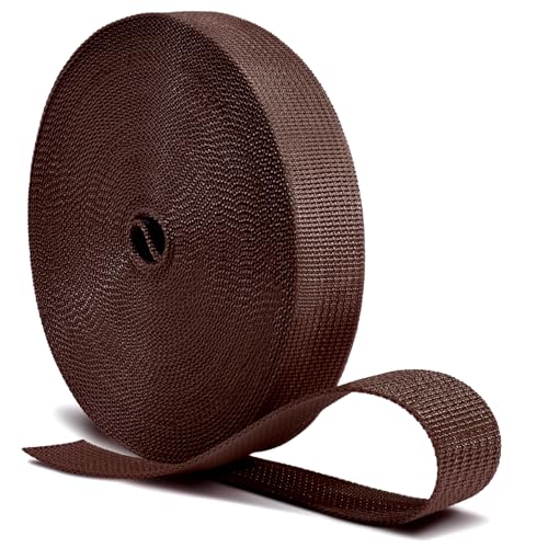 Image of CooBigo 12 Yards Webbing 1 inch & 1.5 inch & 2 inch Polypropylene Webbing Strap 1 Inch 1.5 Inch 2 Inch Wide Webbing Strapping for Bags /Lawn Chair /Pool Solar Cover DIY Crafting