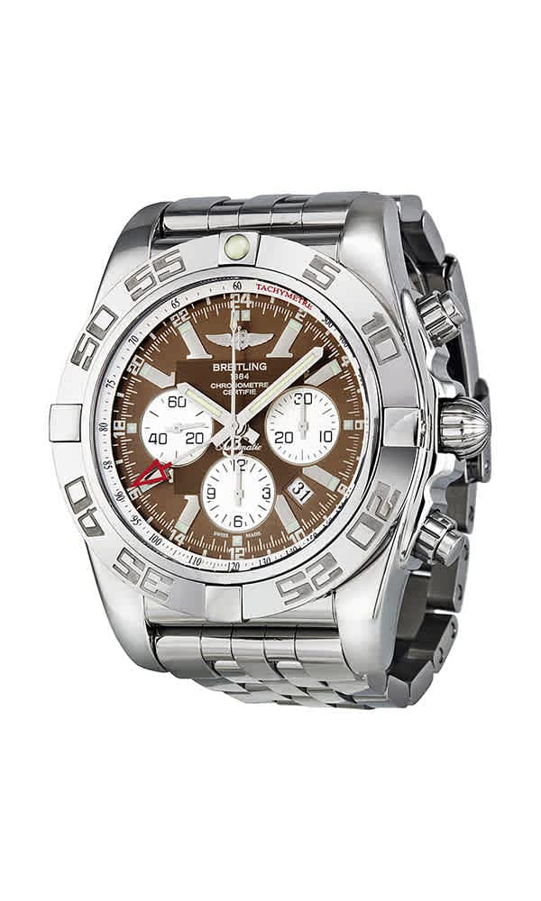Chronomat GMT Chronograph Automatic Brown Dial Mens Watch AB041012-Q586, Brown, bracelet