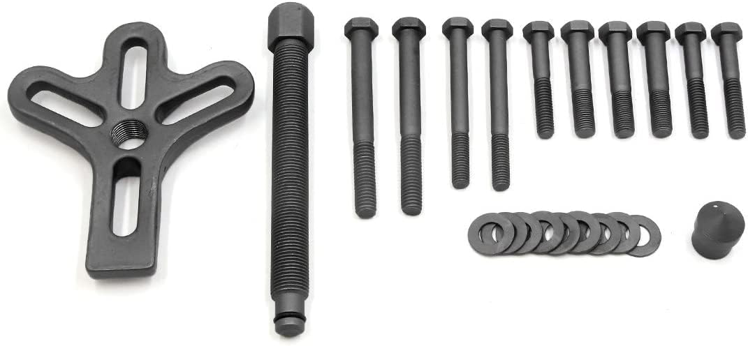 XYWHPGV 13 in 1 Metal Steering Wheel Puller Kit Black Harmonic Balance Puller Set (82ffc b2b19 a0a8c b476e ddd50 e3938