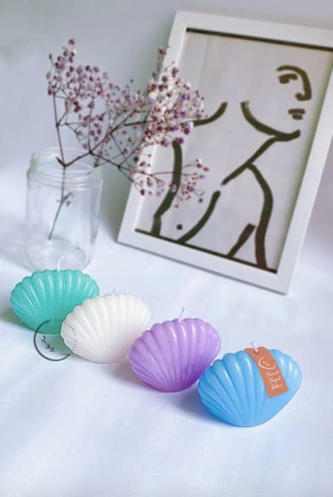 Miniatura 2 de 2 velas decorativas de ostra  Velas de cera de soja en forma de cubo de burbujas, vela de decoración del hogar, juego de velas perfumadas de 2