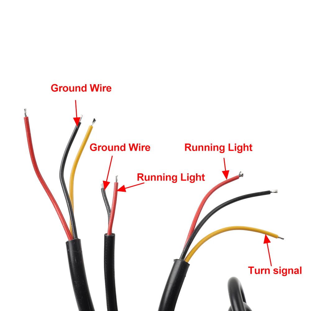Cnswee6 1PC Rear Brake Light LED Light Bar Turn Signal Fit Metal Black for Harley Touring Glide FLTRX FLHX 2010-21