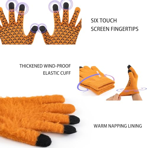 Image of TRENDOUX Winter Gloves for Men Women - Upgraded Touch Screen Cold Weather Thermal Warm Knit Glove for Running Driving Hiking
