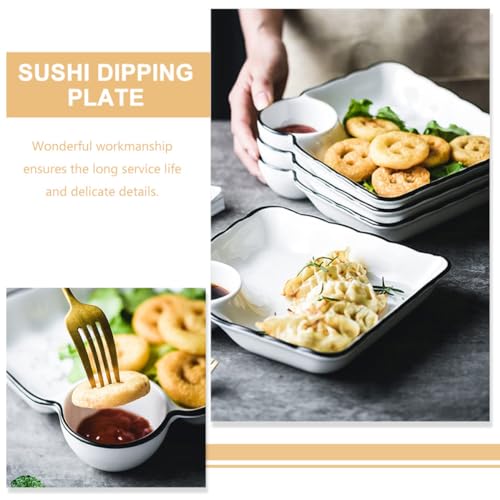 Platos de cerámica para sushi y dip 2 piezas miniatura 5