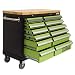 Produktbild TRUTZHOLM® Werkstattwagen Deluxe 2 x 6 Schubladen leer | hochwertige Massivholz Arbeitsfläche | Werkzeugwagen | Werkbank