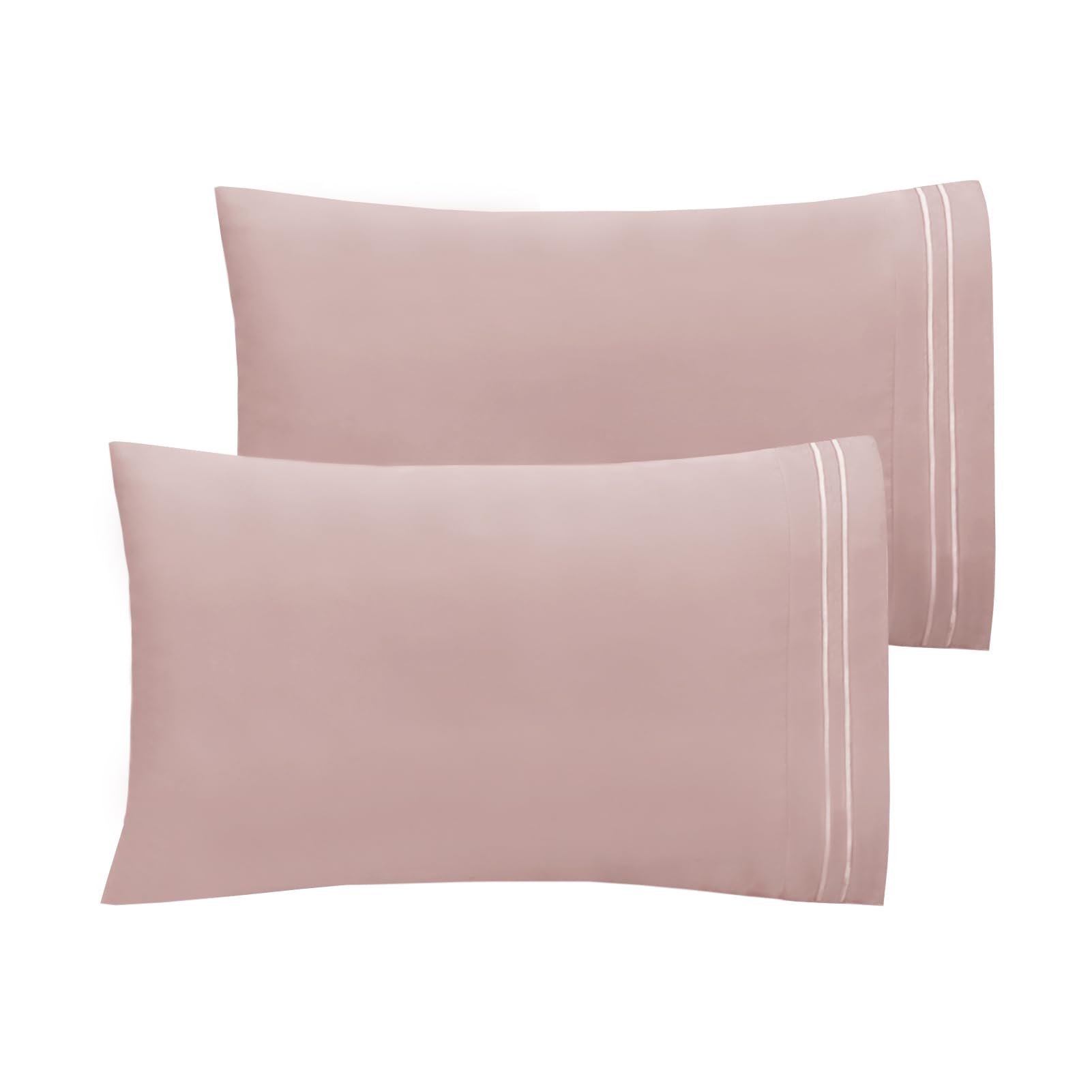 Photo 1 of Mejoroom Queen Pillowcases - Microfiber 20x30", Dusty Pink (Set of 2)