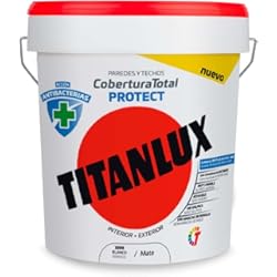 Pintura De Revestimiento Interior Titanlux Cobertura Total Protect pintura para paredes antibacterias Blanco 4L