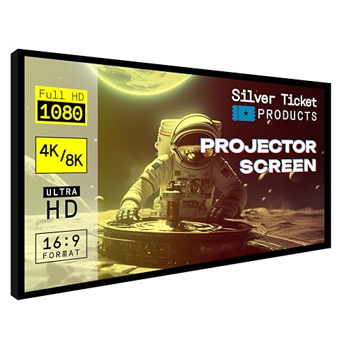 Migliori proiettori home cinema Argento ticket 4 K Ultra HD Ready cinema formato (6 pezzi telaio fisso) schermo per proiettore 2.35:1, 125' Silver Material