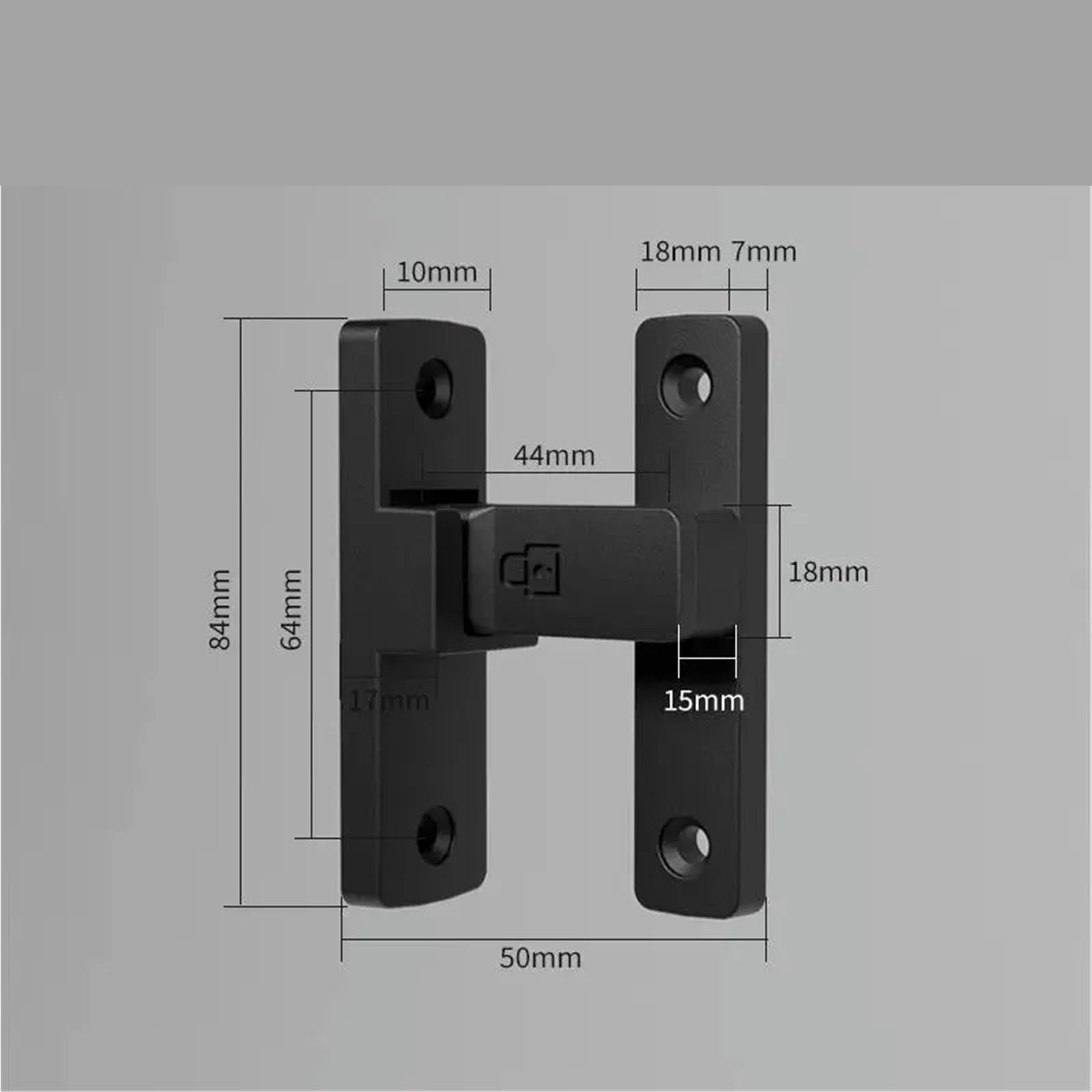 Pestillo de seguridad for interior, cerradura puerta sin perforar, hebilla corredera baño, a presión, habitación montada en superficie, 2 uds Para Cocina Baño