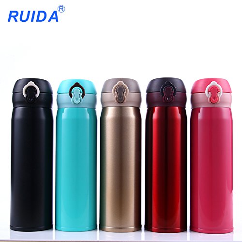 Buy ruida 500ml, Black 500ml Thermos cup Coffee Tea Thermos Stainless Steel Garrafa Insulation