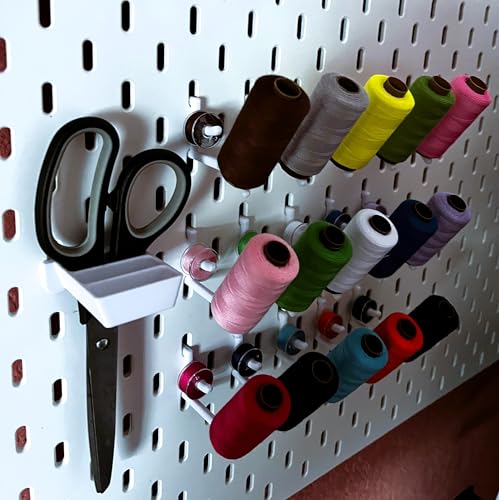 2 x soportes de tijeras para IKEA SKADIS – Soporte para tijeras y herramientas – Perfecto para organización de pared perforada