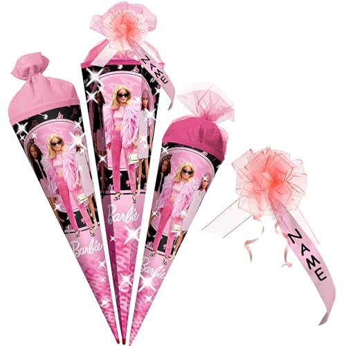 Schultüte - Barbie - 35-85 cm - Größe wählbar - Holzspitze wählbar -...