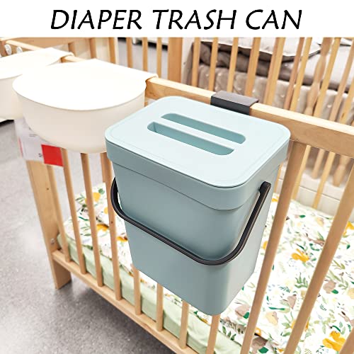 Stonespace Compost Bin Indoor Kitchen Sealed, Mountable Compost Bucket, Hanging Food Waste Bin For Kitchen,1.3 Gallon/ 5L Blue #TOP4