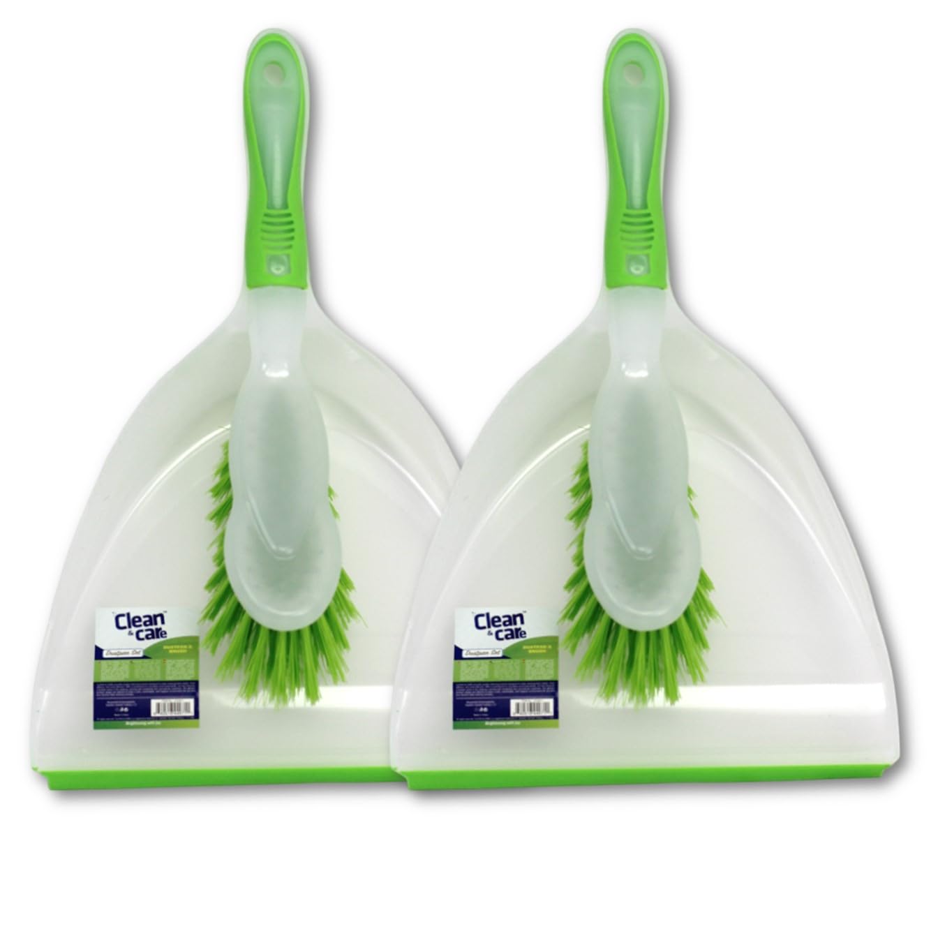 2 Set Dustpan and Brush Set Durable, Multi-Purpose, Lightweight Cleaning Solution with Stiff Bristles, Ergonomic Grip, Assorted Colors Efficient Cleaning Perfect for Home, Office Car