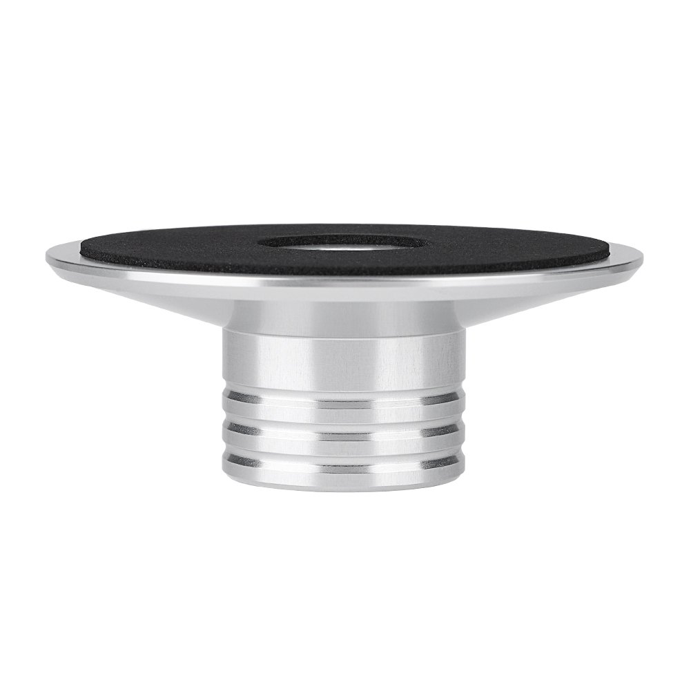 VBESTLIFE Stabilizzatore del disco, Nuovo morsetto per pesi Black Record LP Giradischi in vinile Stabilità del disco in metallo -Argento (Argento)