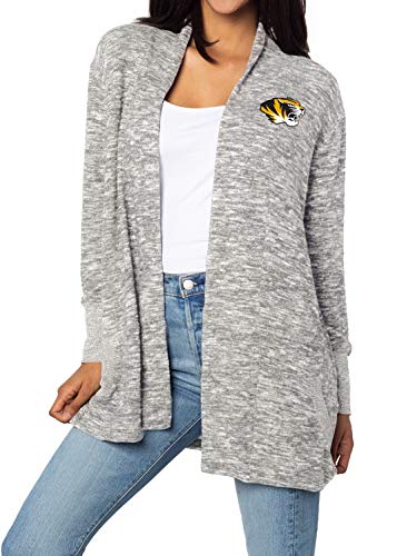 Image of chicka-d Women's Cozy Fleece Cardigan Heather Grey