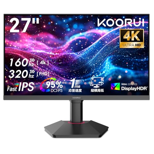 Amazon.co.jp: KOORUI ゲーミングモニター 27インチ 4Kモニター