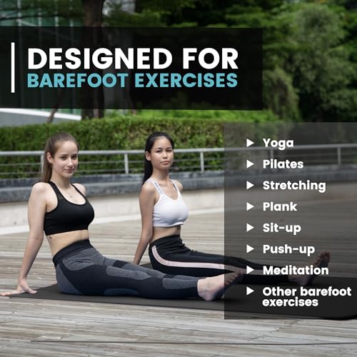 UMINEUX Large Yoga Mat for Men and Women - 6'x4'x10mm, Extra Thick TPE Fitness Mat for Home Gym Workout, Non-Slip, Exercise Mat for Yoga, Pilates, Stretching, Meditation - Thumbnail 7