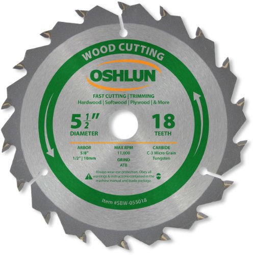 Oshlun 5-1/2-Inch 18 Tooth Circular Saw Blade