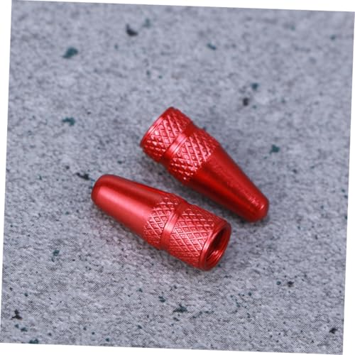 Totority 6 unidades de tapones rojos para válvulas de bicicleta, de aleación de aluminio, para válvulas francesas (Presta), aptos para bicicletas de carretera y montaña, resistentes a la corrosión y con protección sellante miniatura 7