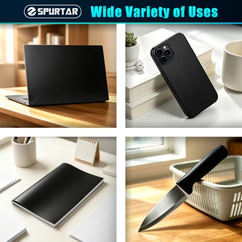 Image of Spurtar Vinyl Wrap for Cars Matte Black 1ft X 5ft Self-Adhesive Film | Air-Release, Automotive Interior Exterior Motorcycle DIY Detailing Sticker, Bubble Free, 1 Roll 30 X 150cm Vinyl Film