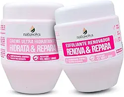 Kit Esfoliante Renova & Repara 210g + Creme Hidrate & Repara 240g Natuseiva | Pés, Mãos e Unhas