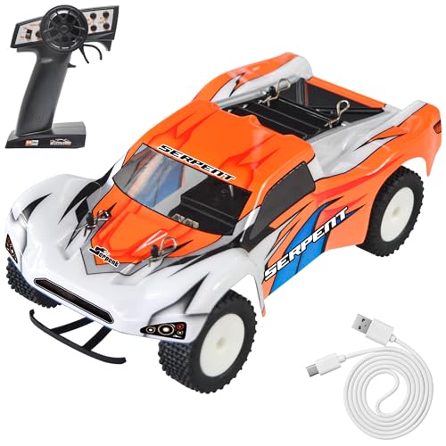 Serpent 1:24 Mini Spyder RC Car with Gyro, 1/24 Scale 2.4GHz Short Course Truck,...