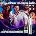 ZSSXOLED 4 PCS LED Strobe Baton Lights Rechargeable LED Bottle Service Light Reusable Handheld Champagne Bottle LED Light for Party Nightclub Bar Wedding Event Festival Outdoor Activity (Silver)
