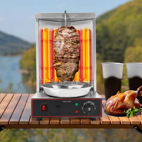 NaMaSyo Dönergrill vertikaler Elektrogrill Gyrosgrill Dönerspieß Edelstahl elektrisch Grill mit Mittelspieß Grillspiesse für Döner, Gyros, Schaschlik – Bild 5