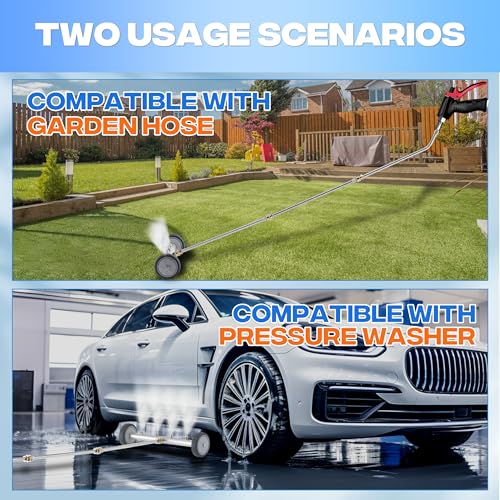 M MINGLE 4000 PSI 16 Inch Undercarriage Pressure Washer with 3 Extension Wands