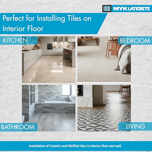 Image of MYK LATICRETE Tile Adhesive 315 Plus White (20 KG) | Ideal for Internal Floors & Walls | Easy to Use Adhesive |