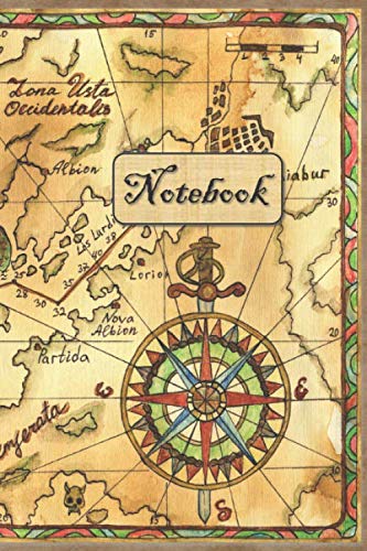 Pirate Map Notebook 6 x 9 inch: Beware All Ye Who Enter Here Blank Notebook
