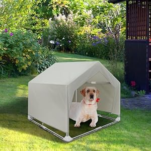 Dog Shade Shelter Outdoor Medium Tent Dog House for Medium Dogs, Outdoor Dog Tent, Outside Sun Rain Canopy Pet House for Cats, Rabbits and Other Pets