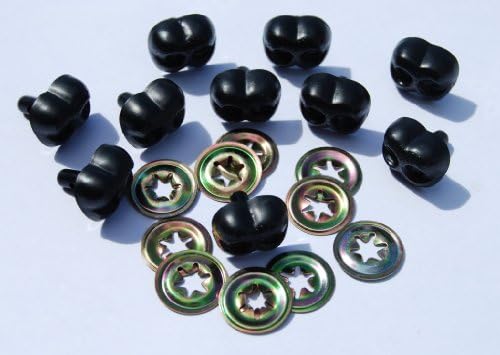 celloexpress Pack of 25 - Black Animal Noses 30mm Metal Backs - Teddy Bear & Soft Toy Making Detailed Nosess
