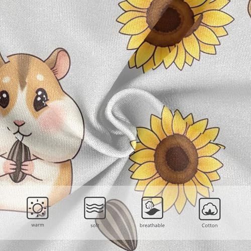 Cute Cartoon Hamsters Sunflowers Toddler Girls Underwear 2t Cotton Girl Panties Cute Fun Print Briefs Girls Undies3
