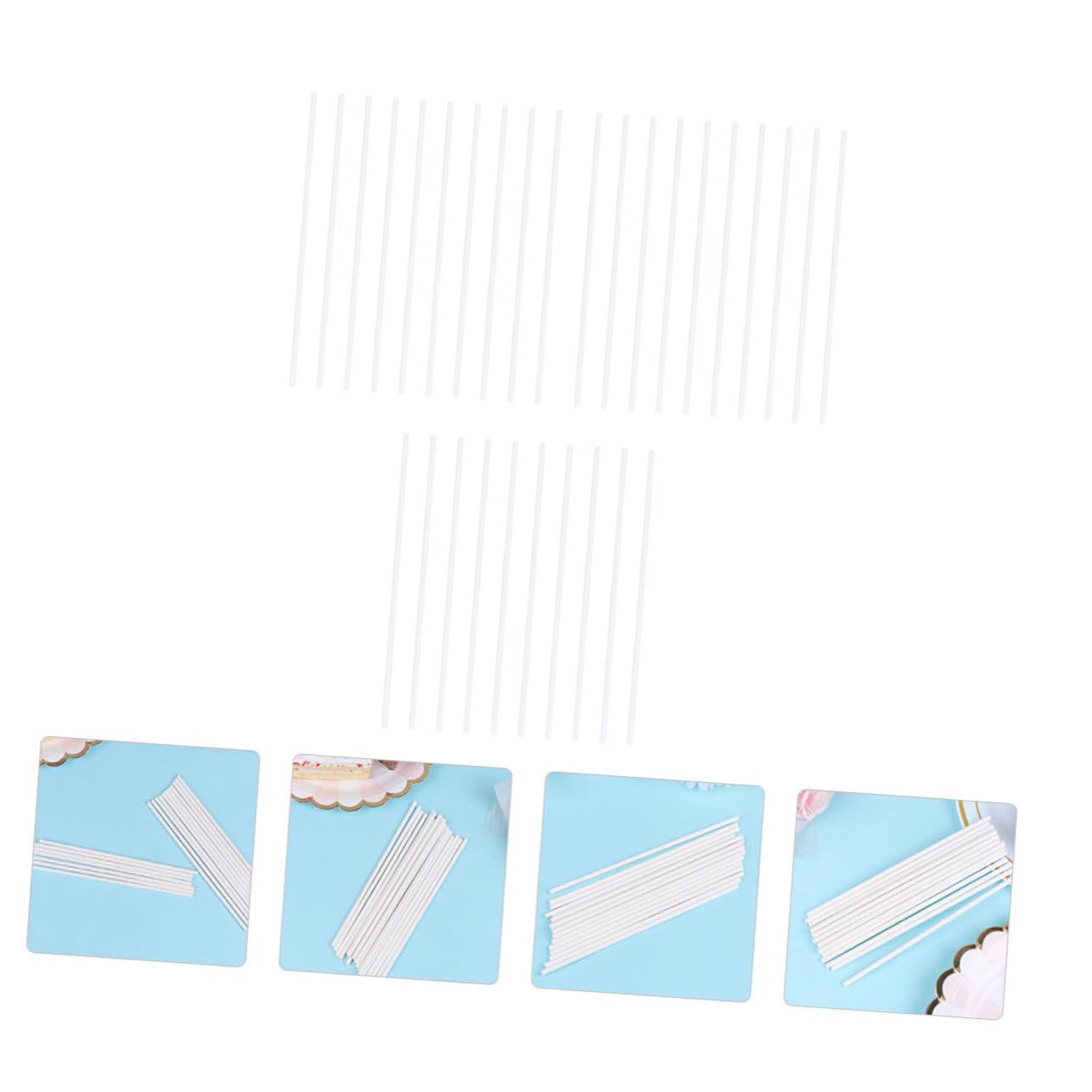 LABRIMP 300piezas Palitos De Papel para Lollipop Variedad para Hacer Dulces para Fiestas y Celebraciones