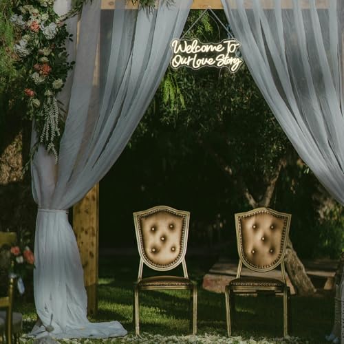 Image of Welcome to Our Love Story Neon Sign Wedding Warm White Led Lights