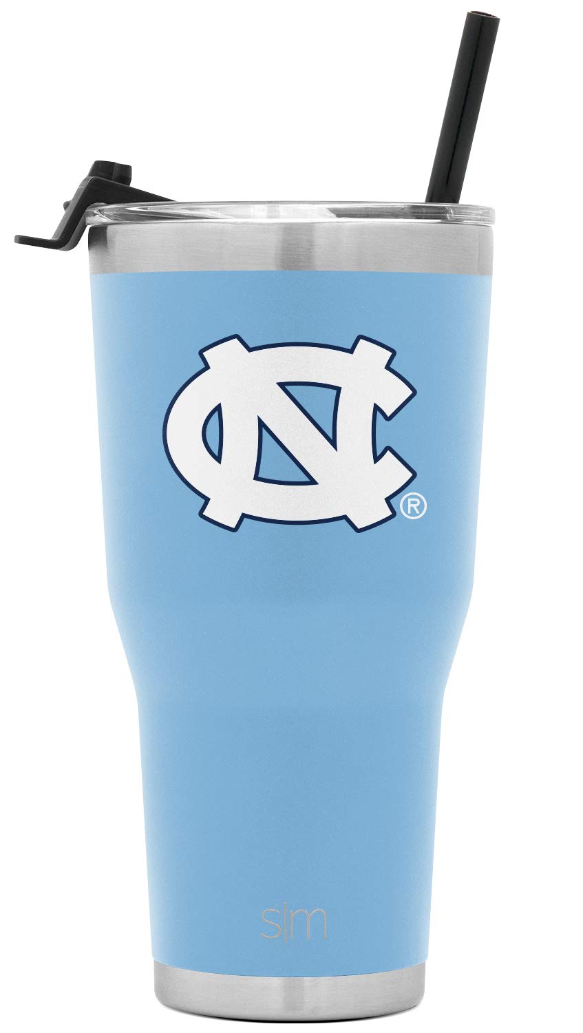 Simple Modern Officially Licensed Collegiate North Carolina Tar Heels Tumbler with Straw and Flip Lid | Insulated Stainless Steel 30oz Thermos | Cruiser Collection | University of North Carolina