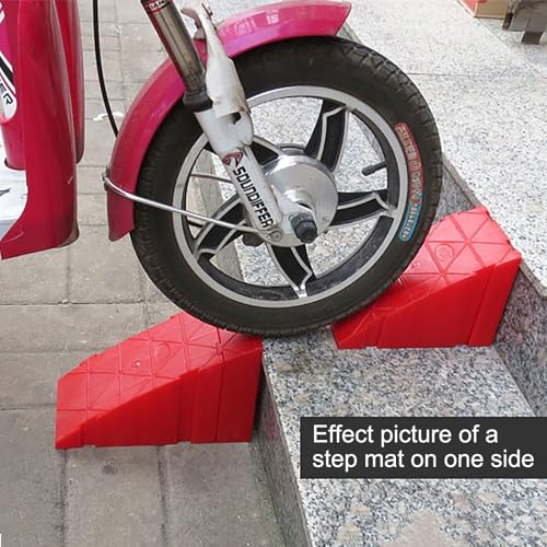 Rampas para bordillos, rampas para sillas de ruedas para casa, autos, bicicletas y motocicletas | 6 piezas, 12x20x10 cm / 5x8x4" miniatura 3