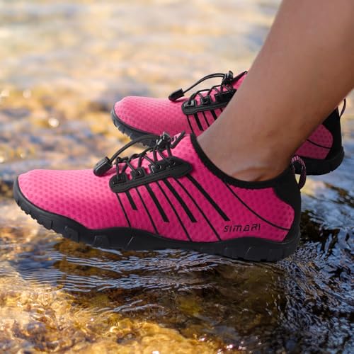 Image of SIMARI Water Shoes for Women Men - Barefoot Quick-Dry Aqua Socks | Lightweight Swim Shoes for Surfing, Swimming, Beach Sports, Kayaking, Diving | Non-Slip Design