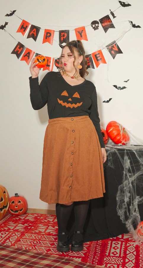 CARCOS Plus Size Tops for Curvy Women Long Sleeve Fall Shirts Glitter Pullover Raglan Tunics Casual XL-5XL2