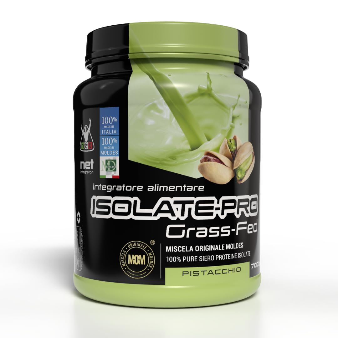 NET Integratori Izolowane Pro Grass-Fed - Suplement Izolowanego Białka - Pistacje - 700 g